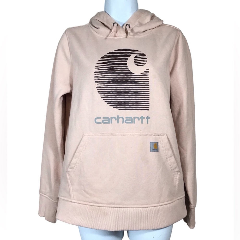 Carhartt Womens Rain Defender Relaxed Fit Hoodie Size S Pink Sweatshirt Grunge - Picture 3 of 14